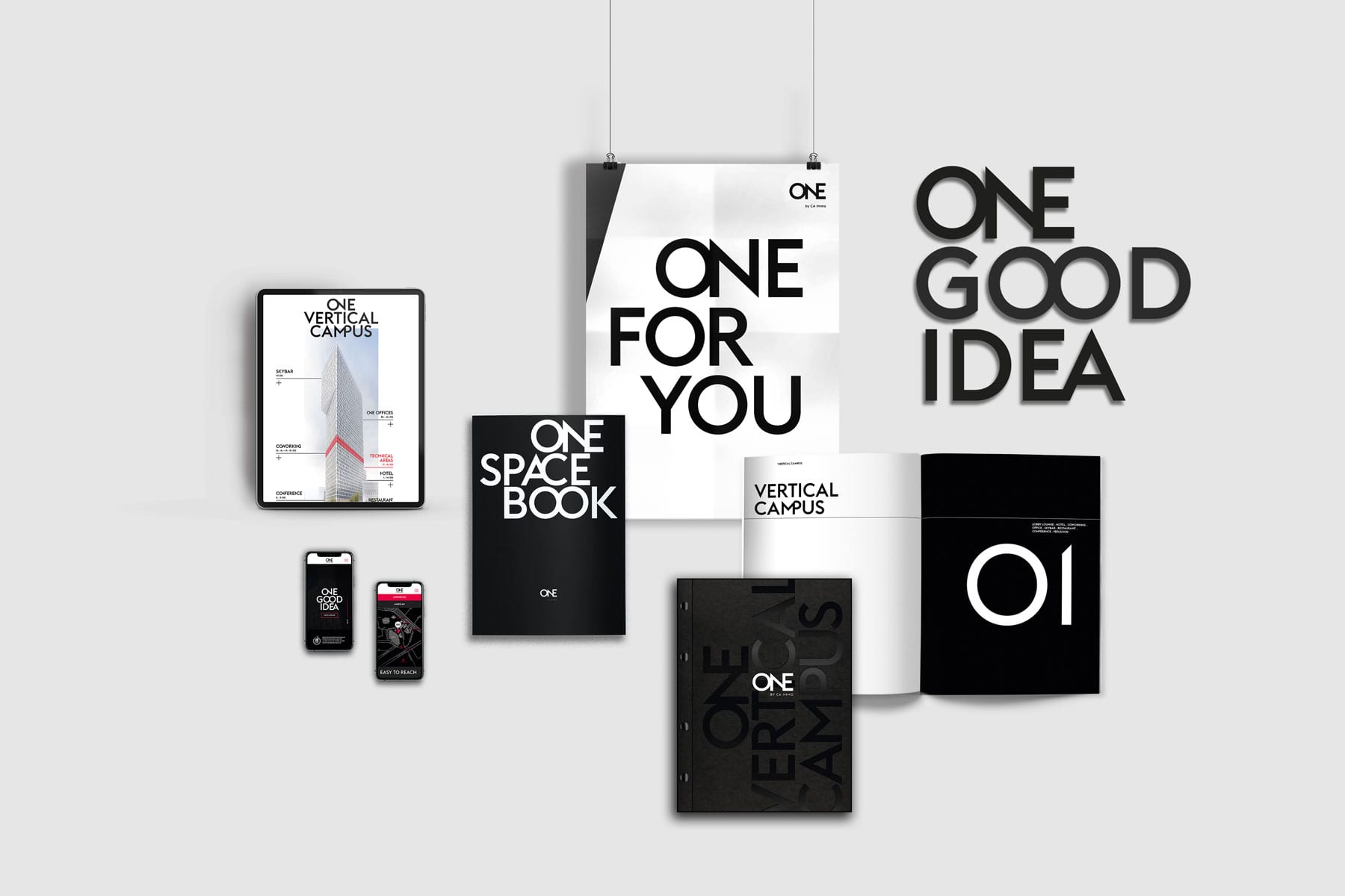 Branding-Kampagne ONE by CA Immo Print und Online