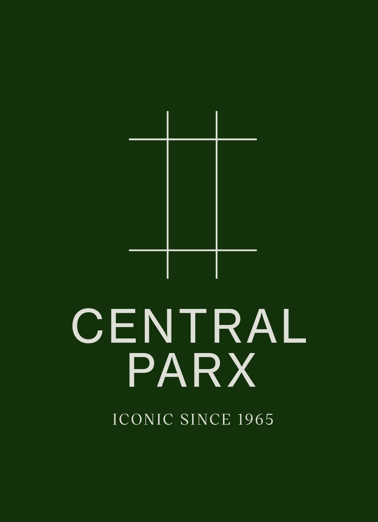 central parx logo auf dunkelgrünem Hintergrund